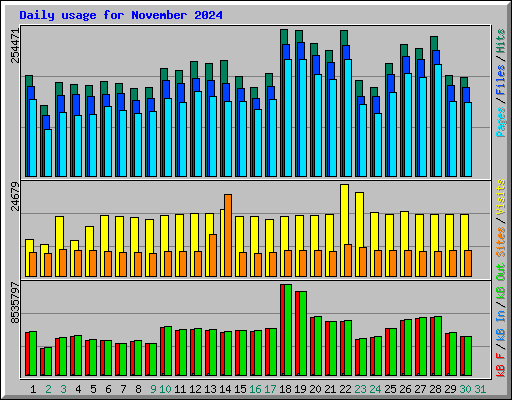 Daily usage for November 2024