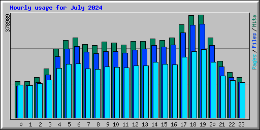 Hourly usage for July 2024