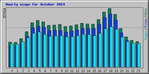 Hourly usage for October 2024