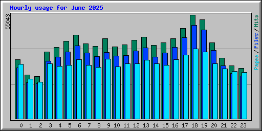 Hourly usage for June 2025