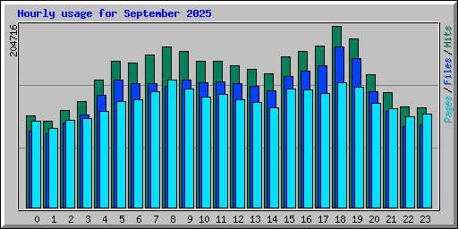 Hourly usage for September 2025