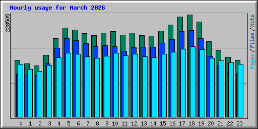 Hourly usage for March 2026
